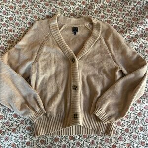 Gap 100% Cream Cotton Cardigan